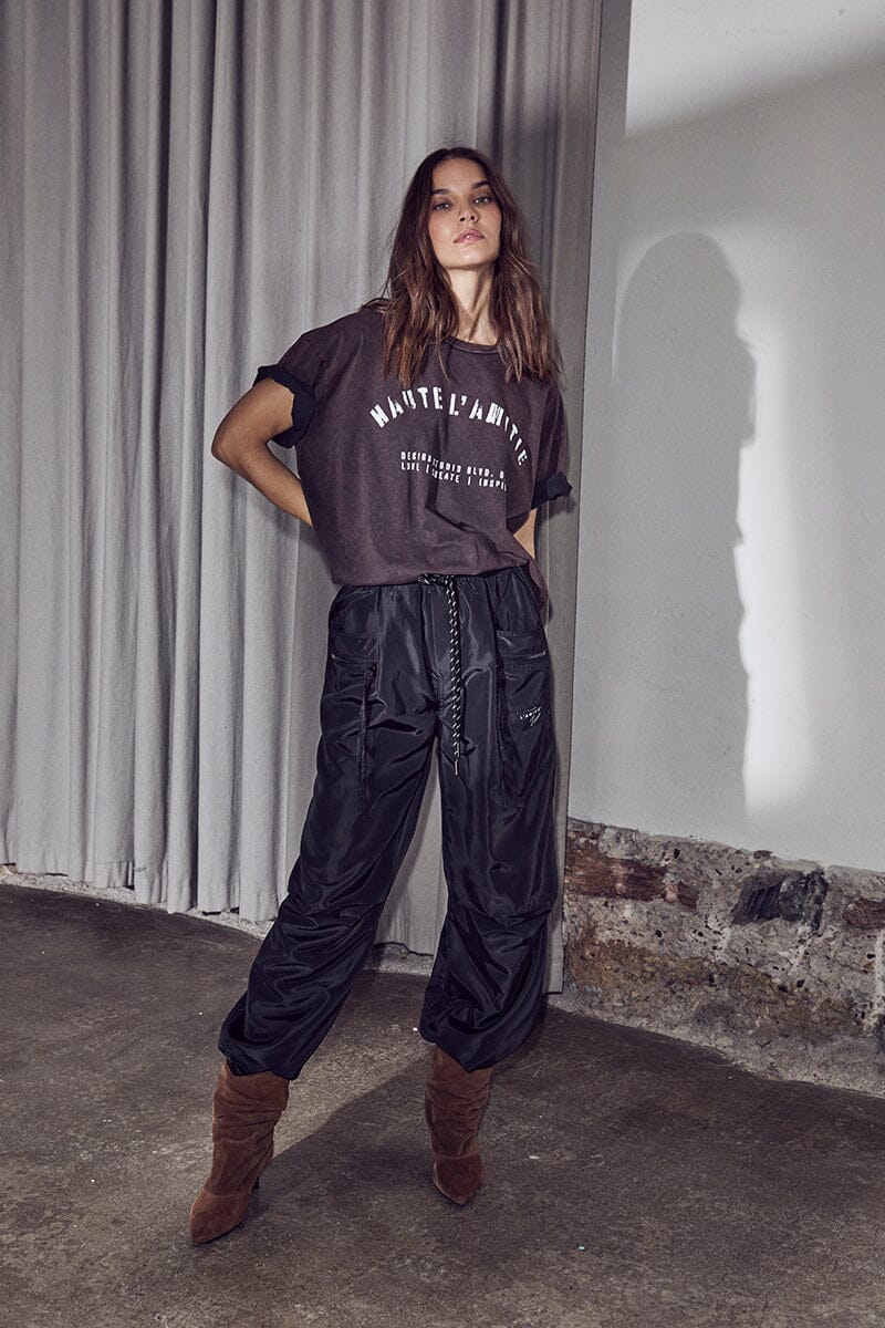 Haute L'Amitié - Cargo Zip Pocket Pant HL10654 - Black Bukser 