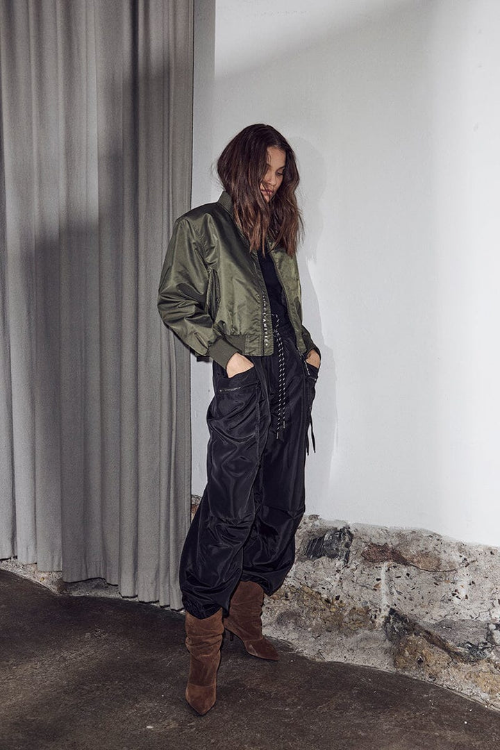 Haute L'Amitié - Cargo Zip Pocket Pant HL10654 - Black Bukser 
