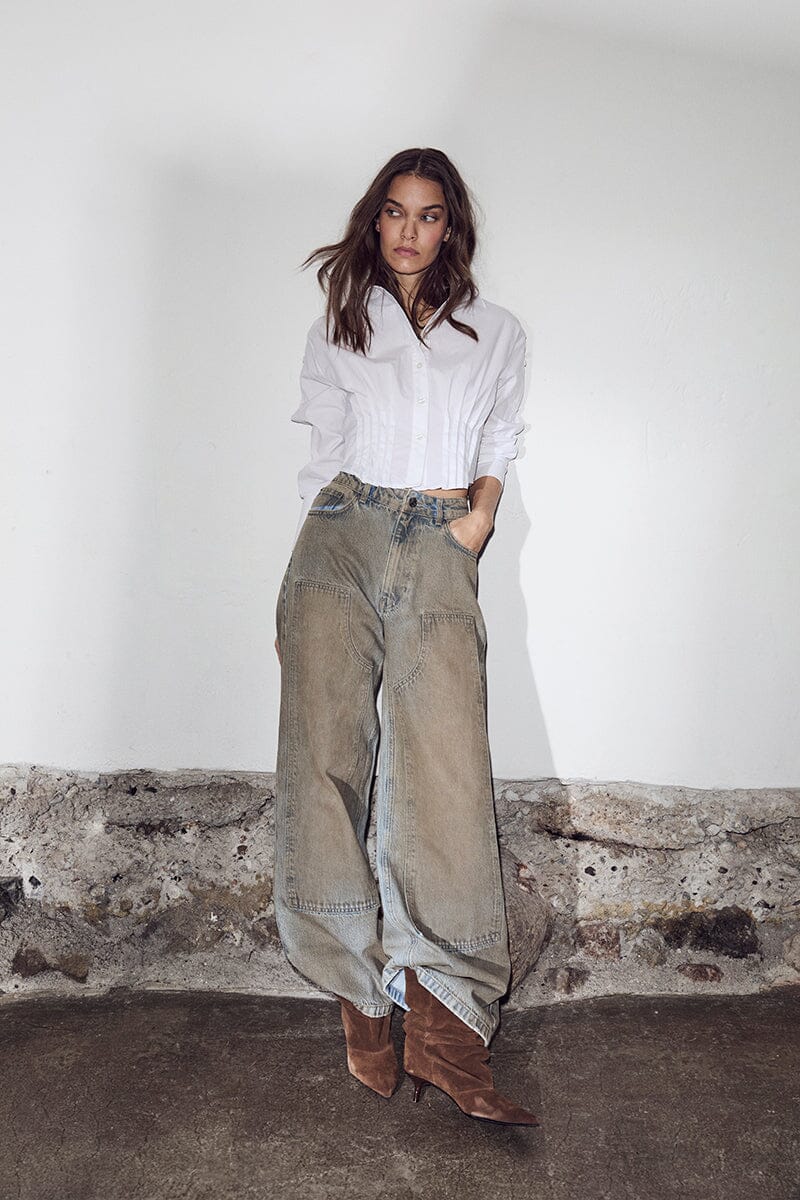 Haute L'Amitié - Celeste Patch Vintage Jeans HL10756 - Vintage Wash Jeans 