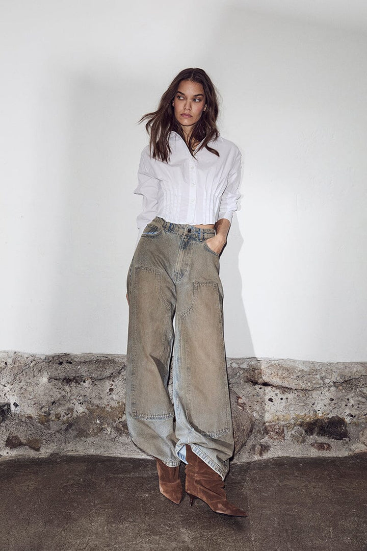 Haute L'Amitié - Celeste Patch Vintage Jeans HL10756 - Vintage Wash Jeans 
