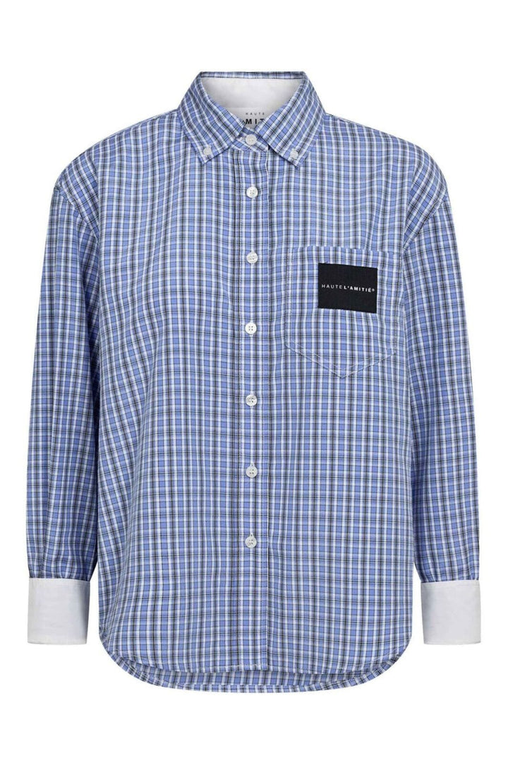 Haute L'Amitié - Contrast Color Check Shirt HL10814 - Blue Skjorter 
