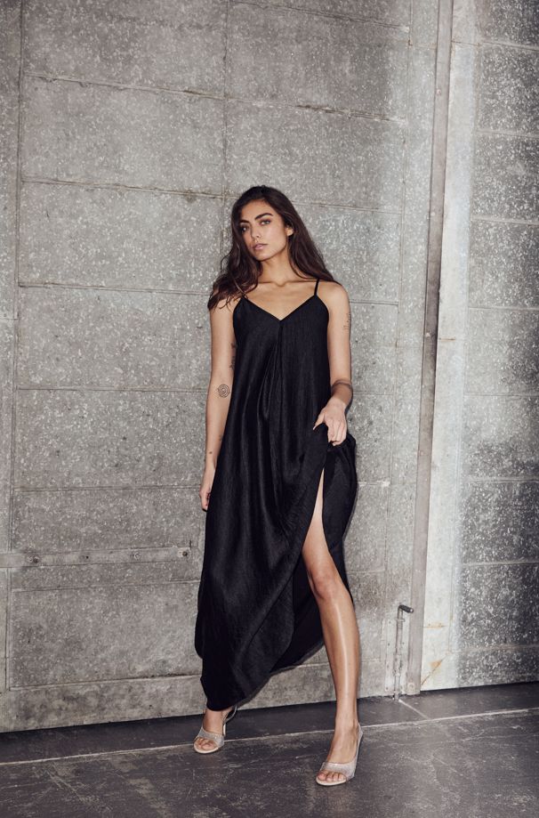 Haute L'Amitié - Corsica Pleat Strap Dress HL10601 - Black Kjoler 