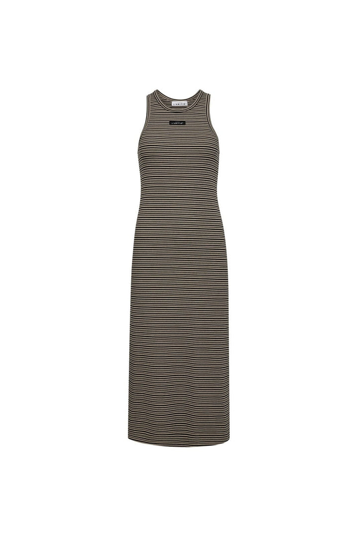 Haute L'Amitié - Dessert Rib Stripe Dress HL10136 - Walnut