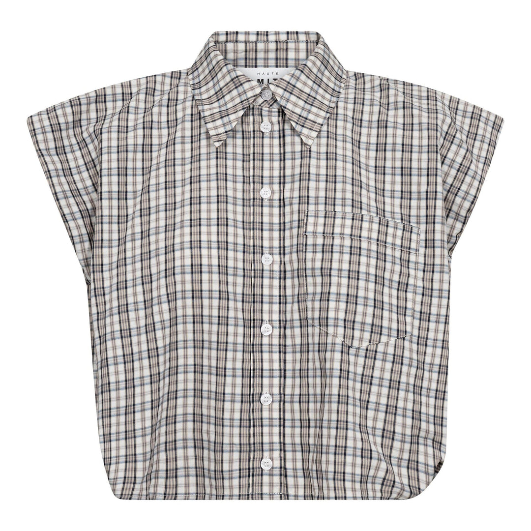 Haute L'Amitié - Dinnie Ns Mini Check Shirt HL10847 - Off-White/ Beige Skjorter 