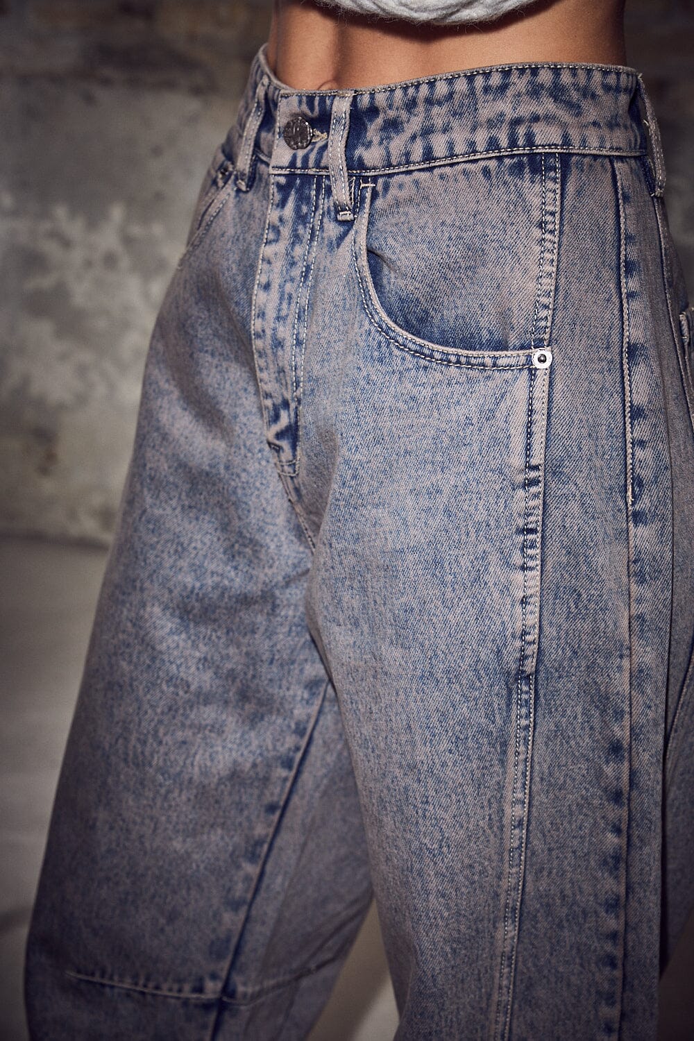 Haute L'Amitié - Drew Barrel Panel Jeans HL10848 - Mocca Jeans 