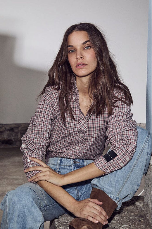 Haute L'Amitié - Emilie Check Shirt HL10747 - Iced Rose Skjorter 
