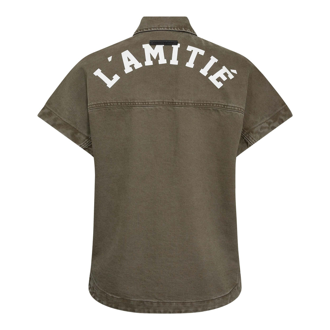 Haute L'Amitié - Enigma Ns Logo Shirt HL10673 - Mud Skjorter 
