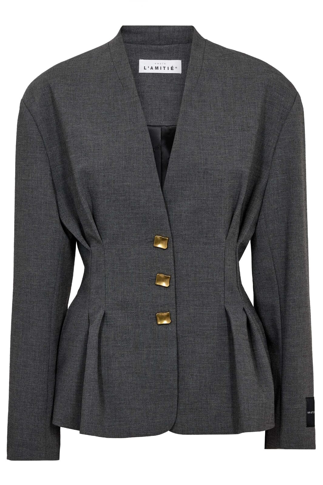Haute L'Amitié - Enna Waist Pleat Blazer HL10669 - Antracit Blazere 