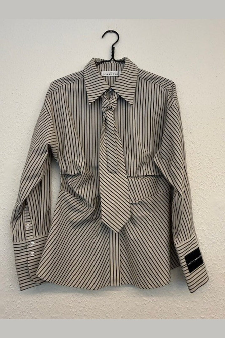 Haute L'Amitié - Gemma Tie Stripe Shirt HL10817 - Beige