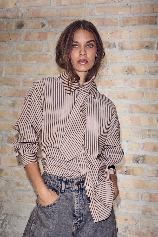 Haute L'Amitié - Gemma Tie Stripe Shirt HL10817 - Dessert Skjorter 