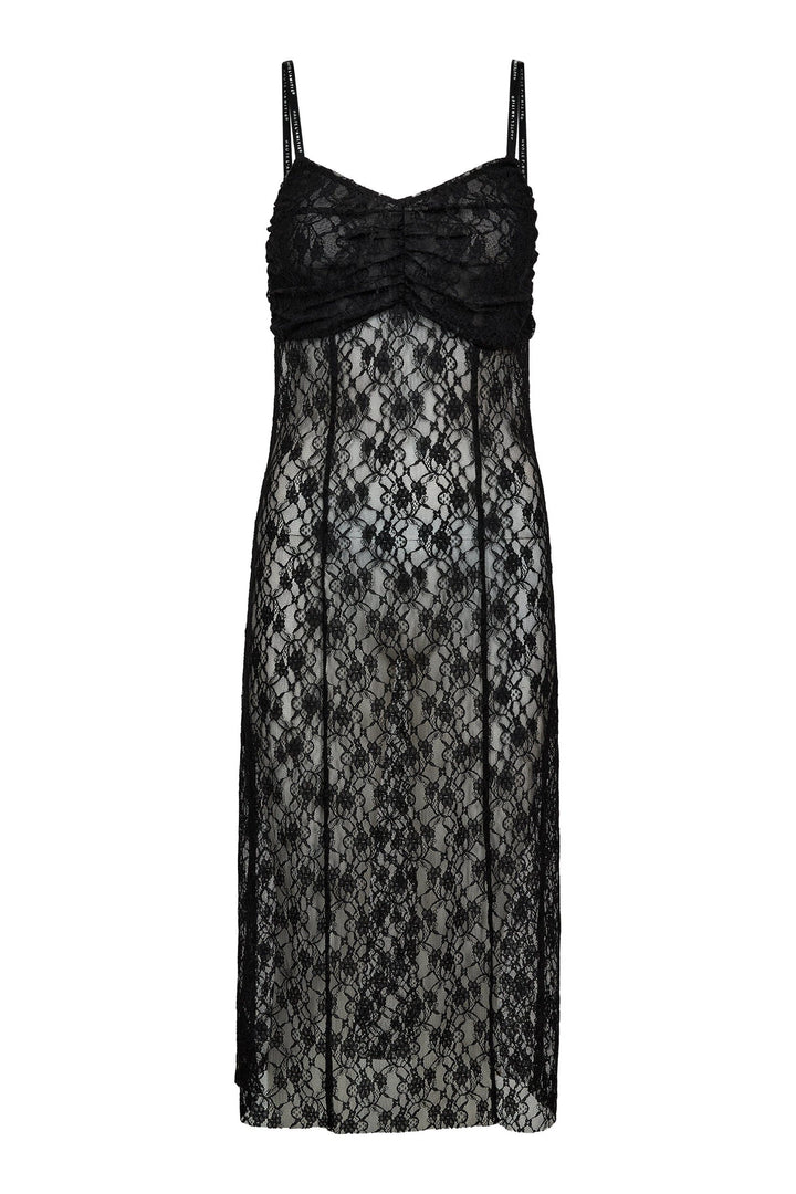 Haute L'Amitié - Lace Logo Strap Dress HL10752 - Black Kjoler 