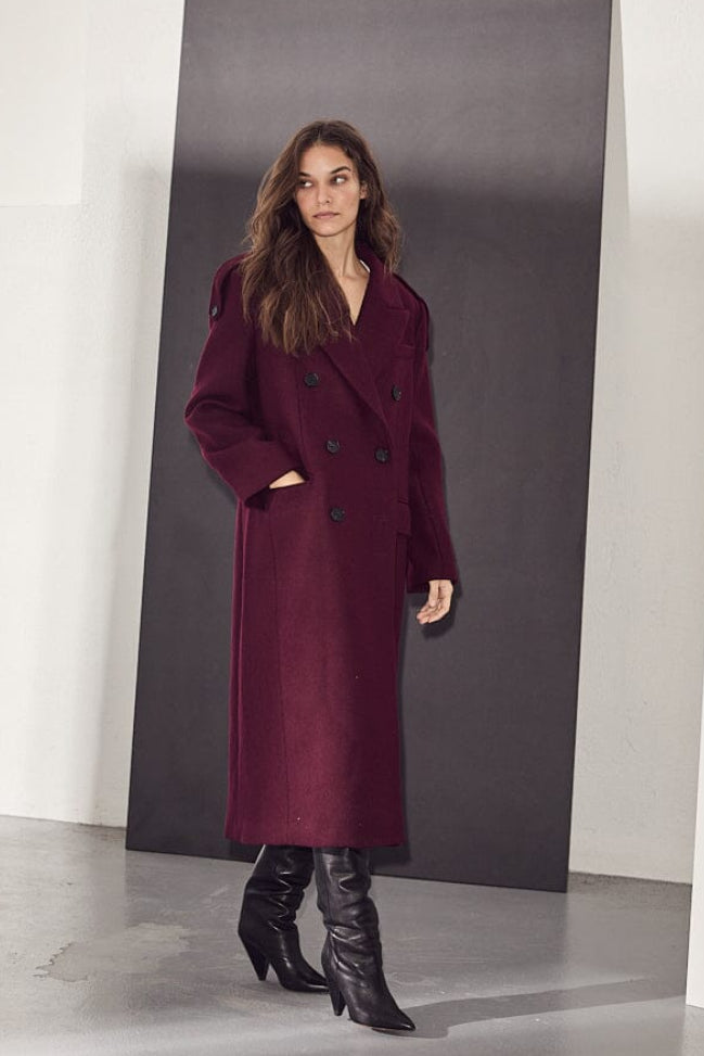 Haute L'Amitié - Lida Tailor Wool Coat HL10176 - Amarone Jakker 
