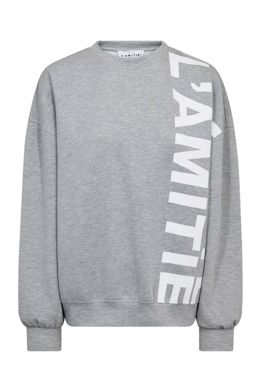 Haute L'Amitié - Maxi Side Print Sweat HL10524 - Grey Melangé Sweatshirts 