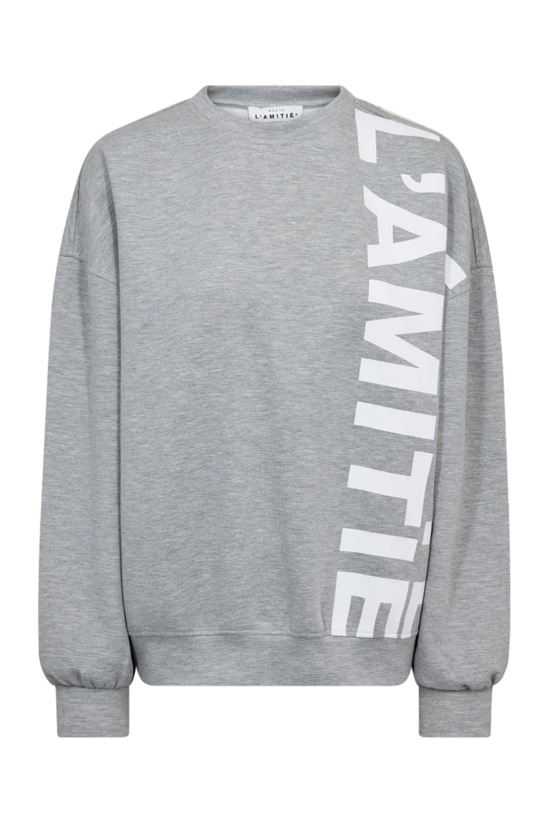 Haute L'Amitié - Maxi Side Print Sweat HL10524 - Grey Melangé Sweatshirts 