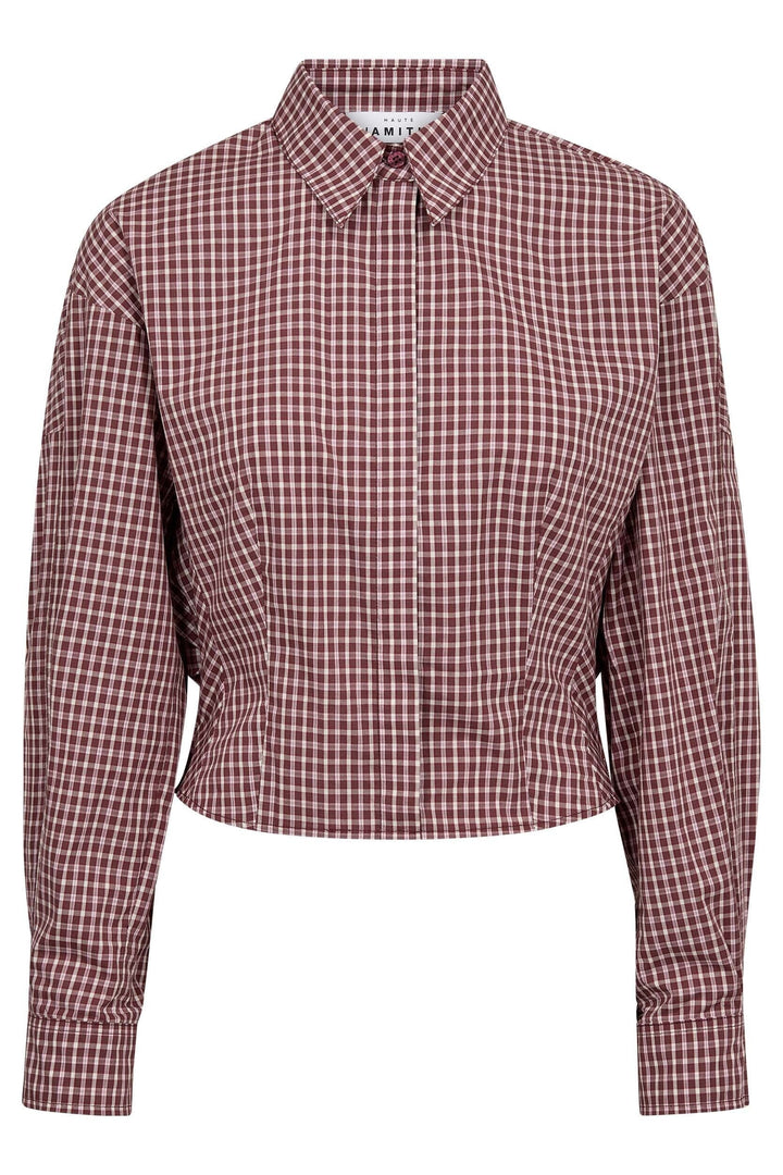 Haute L'Amitié - Musa Check Smock Shirt HL10753 - Wine Skjorter 