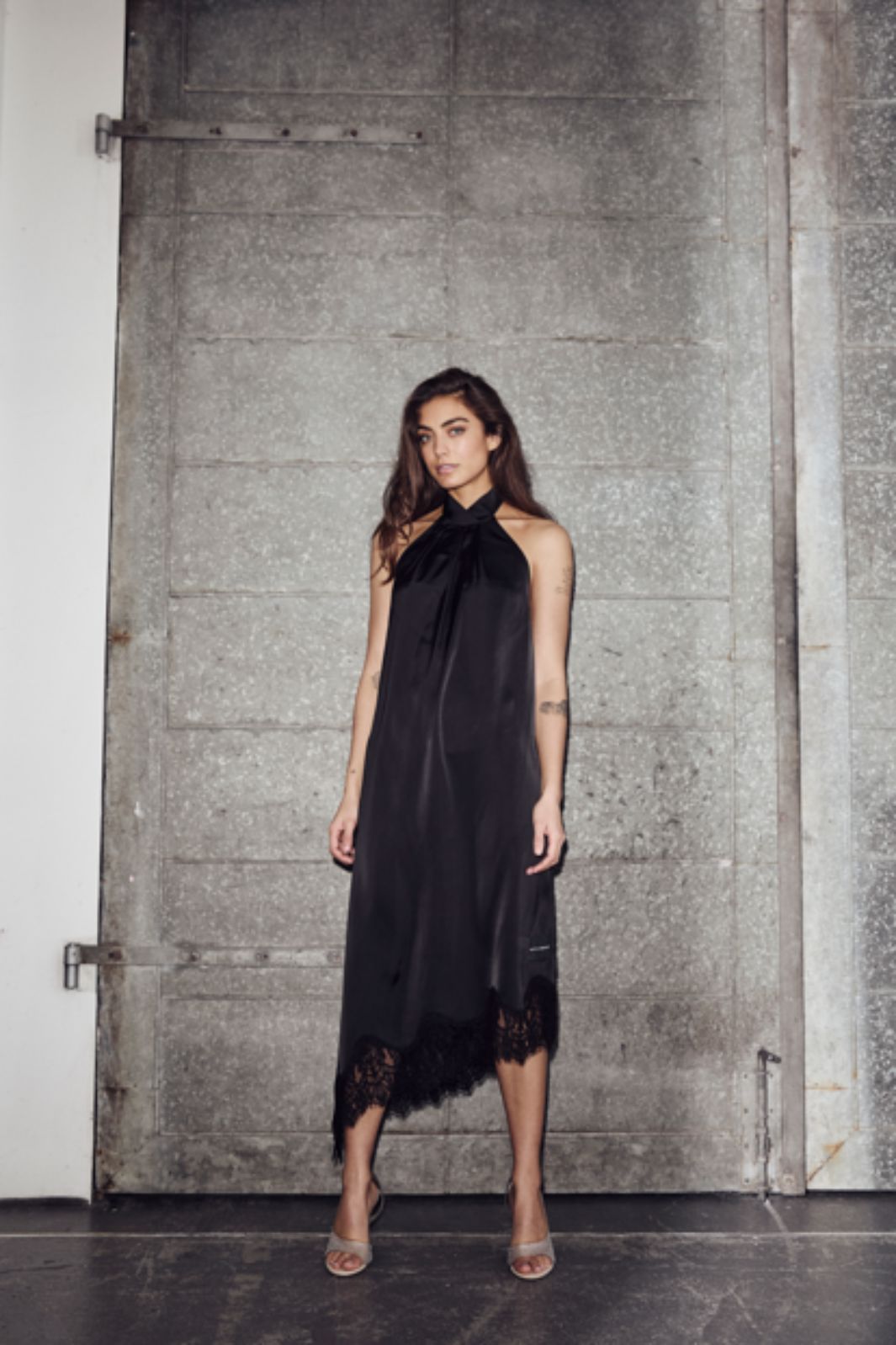 Haute L'Amitié - Naomi Asym Halter Dress HL10641 - Black Kjoler 