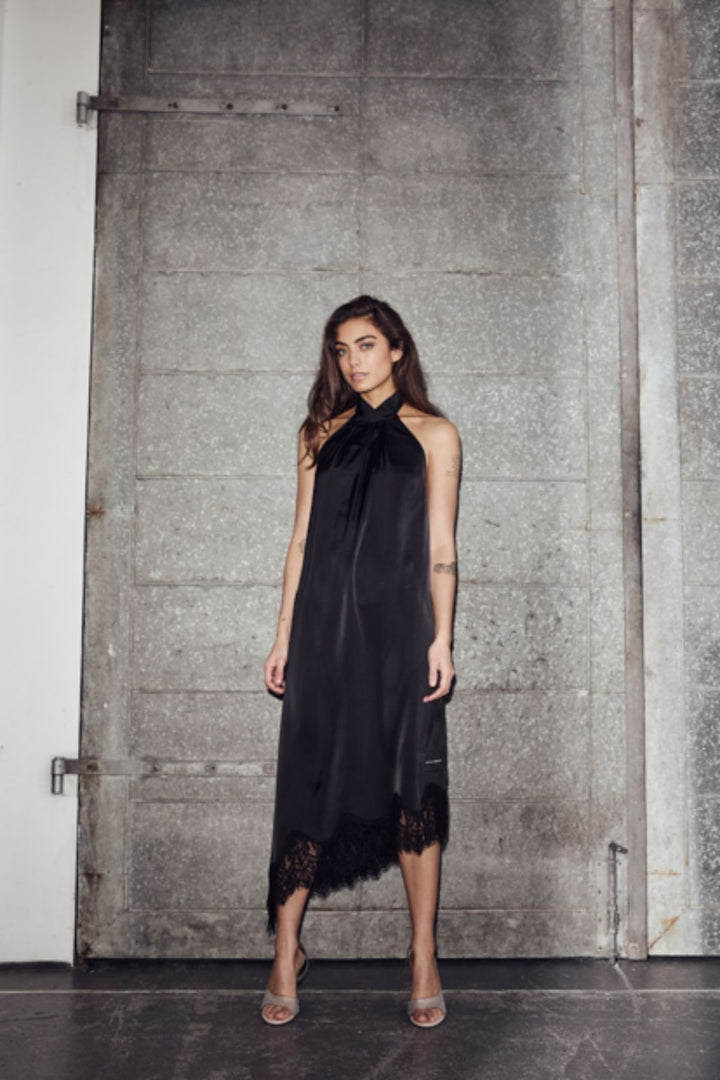 Haute L'Amitié - Naomi Asym Halter Dress HL10641 - Black Kjoler 