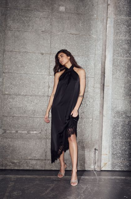 Haute L'Amitié - Naomi Asym Halter Dress HL10641 - Black Kjoler 