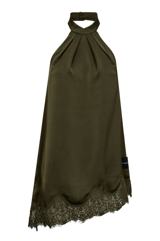 Haute L'Amitié - Naomi Asym Halter Top HL10588 - Army Toppe 