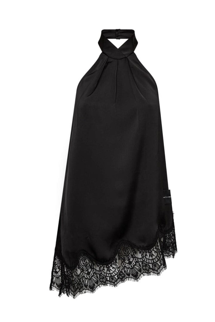 Haute L'Amitié - Naomi Asym Halter Top HL10588 - Black
