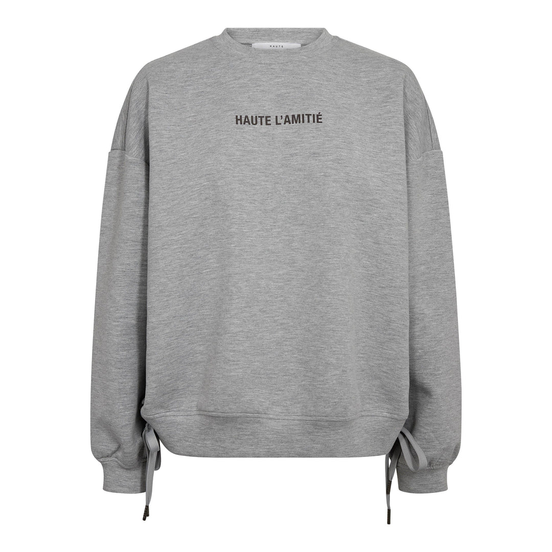 Haute L'Amitié - New Studio Tie Sweat HL10714 - Grey Melangé Sweatshirts 