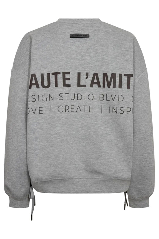 Haute L'Amitié - New Studio Tie Sweat HL10714 - Grey Melangé Sweatshirts 