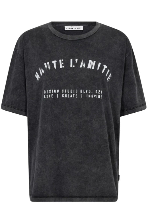 Haute L'Amitié - Noma Acid Curve Studio Tee HL10607 - Black Acid Wash T-shirts 