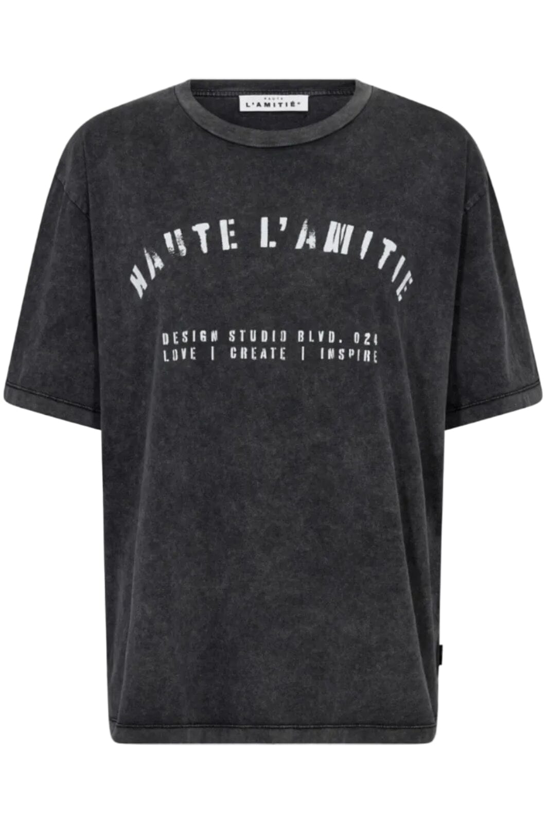 Haute L'Amitié - Noma Acid Curve Studio Tee HL10607 - Black Acid Wash T-shirts 