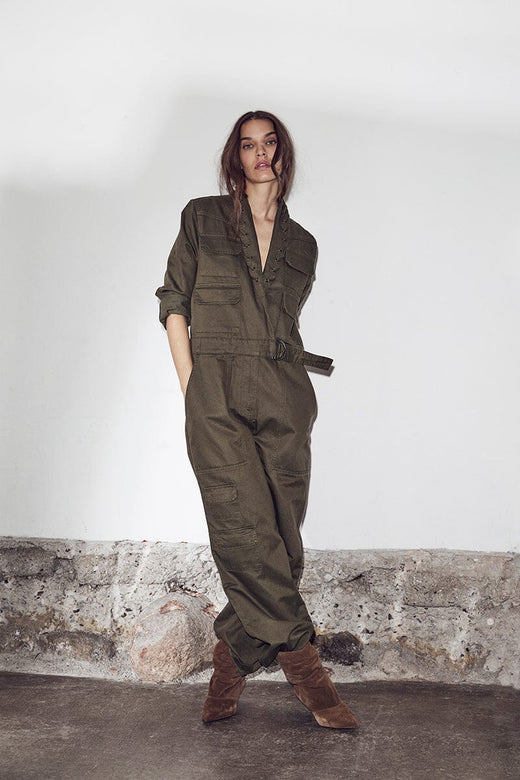 Haute L'Amitié - Pielle Twill Boiler Suit HL10629 - Army Jakker 
