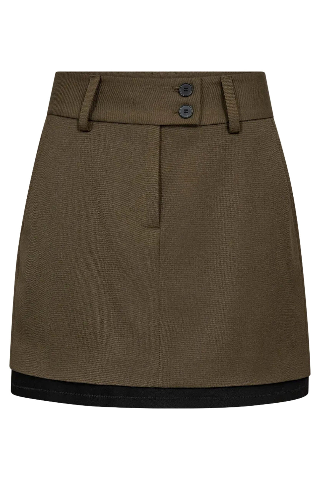 Haute L'Amitié - Premiere Crop Skirt HL10711 - Army Nederdele 