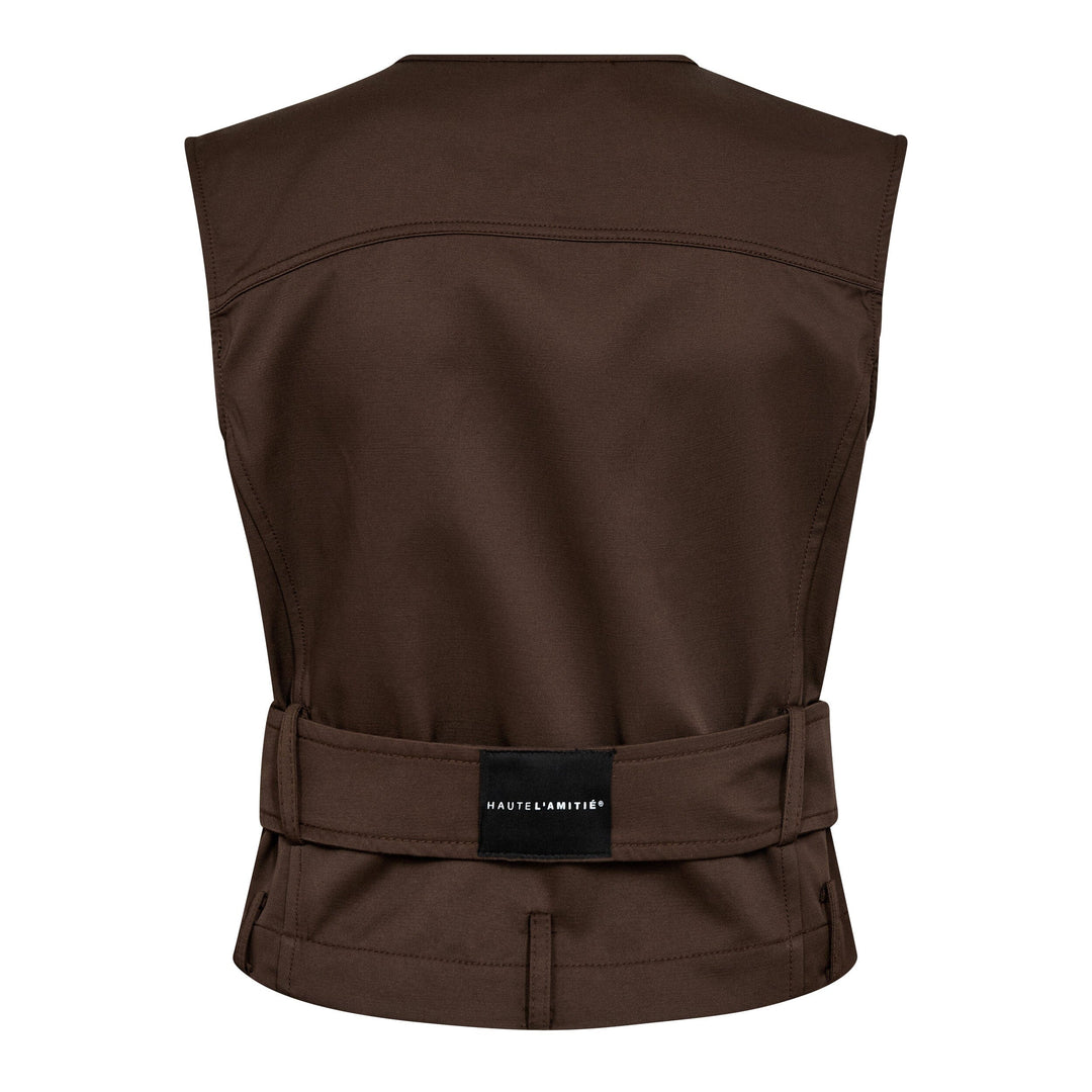 Haute L'Amitié - Rabi Belt Vest HL10835 - Mocca Frakker 