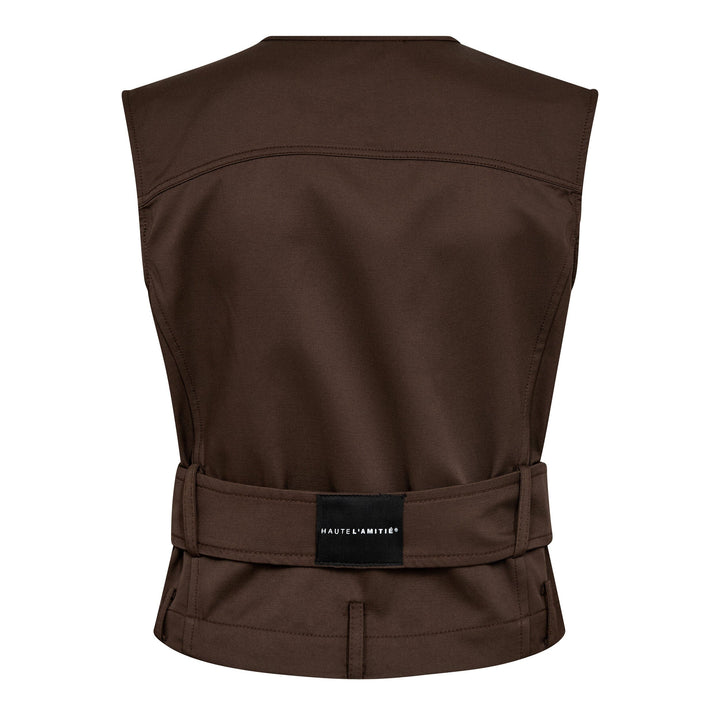 Haute L'Amitié - Rabi Belt Vest HL10835 - Mocca Frakker 