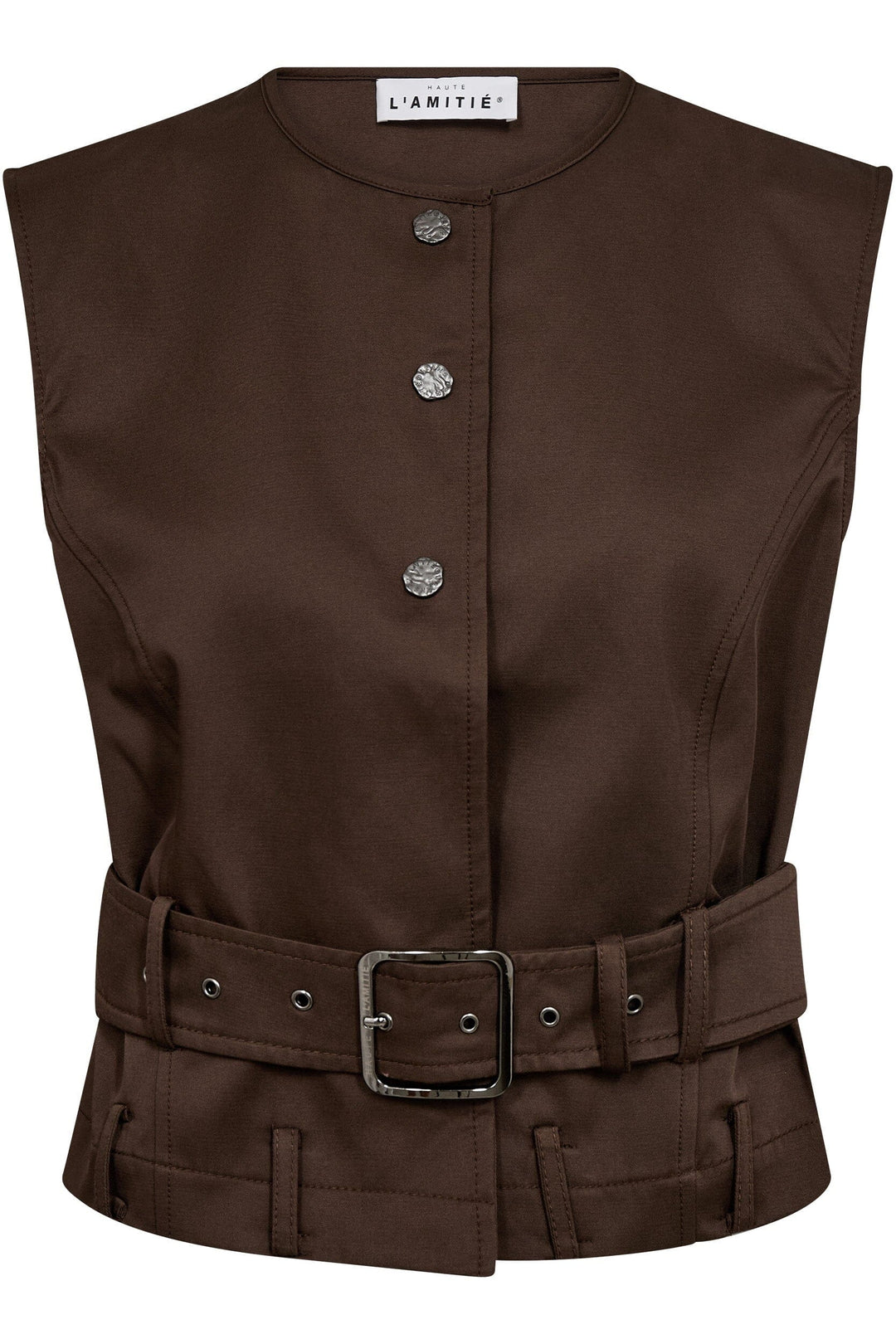 Haute L'Amitié - Rabi Belt Vest HL10835 - Mocca Frakker 