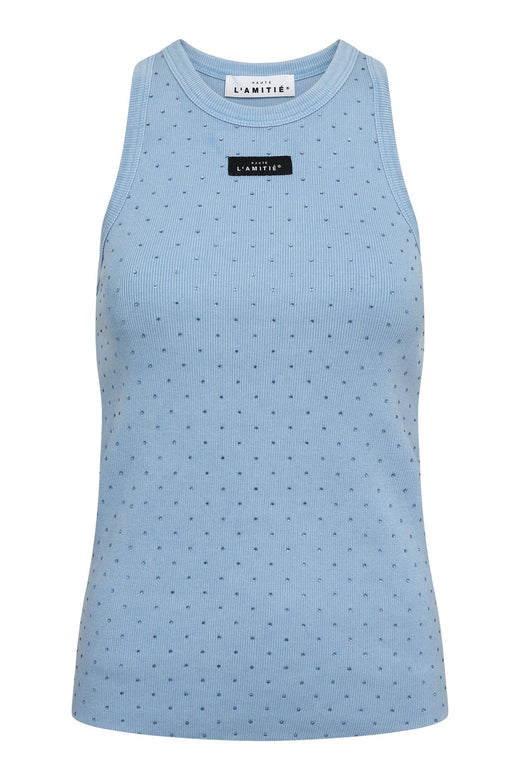 Haute L'Amitié - Rib Badge Acid Stone Tank HL10708 - Pale Blue Acid Wash Toppe 