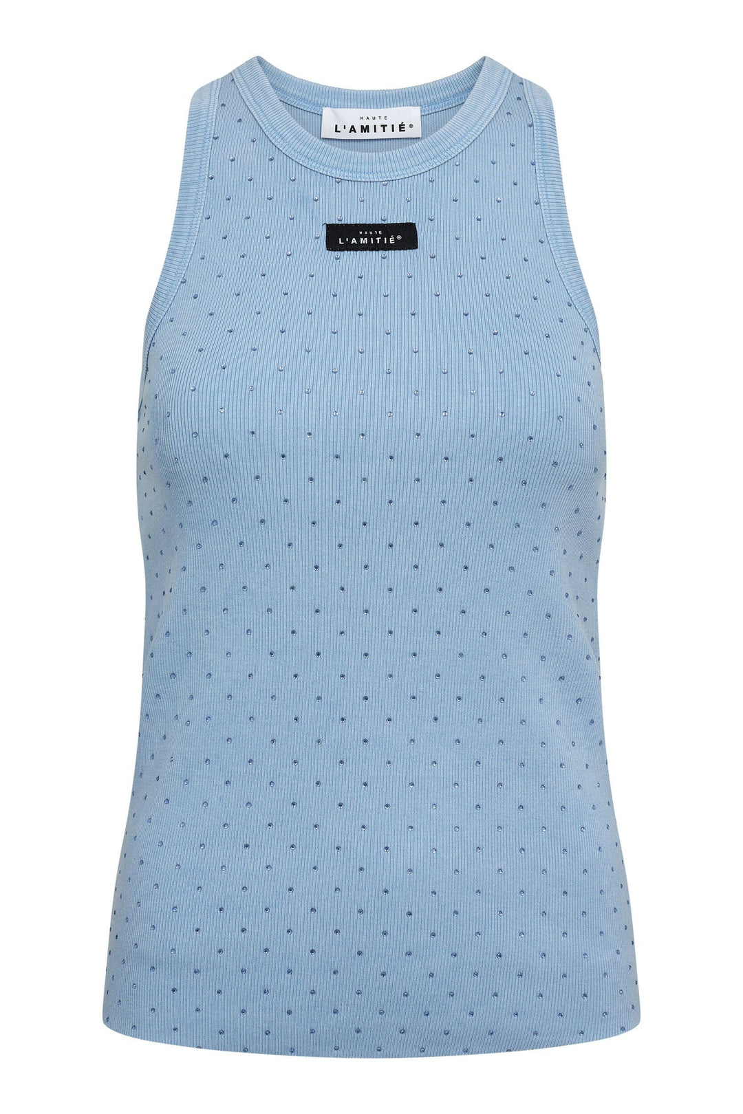 Haute L'Amitié - Rib Badge Acid Stone Tank HL10708 - Pale Blue Acid Wash Toppe 