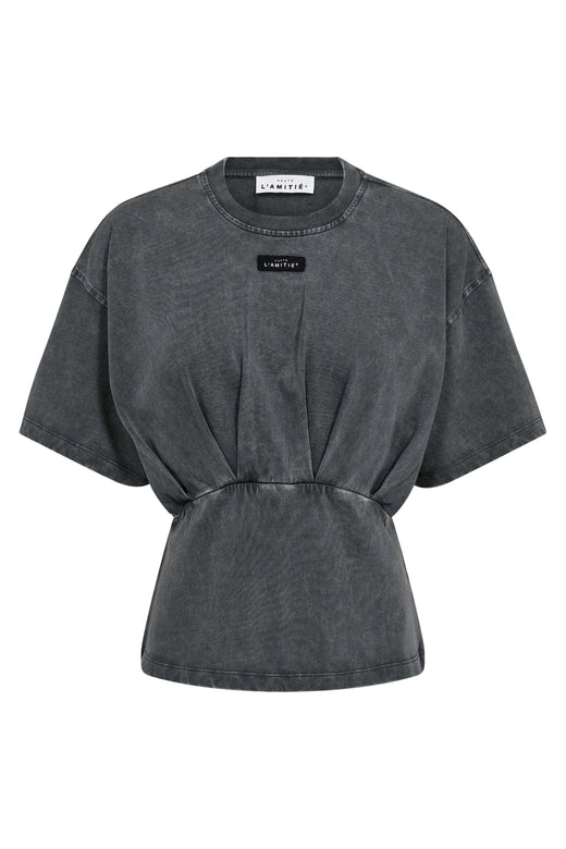 Haute L'Amitié - Romie Acid Pleat Tee HL10693 - Black Acid Wash T-shirts 