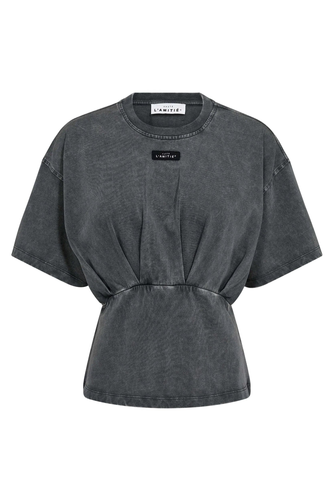 Haute L'Amitié - Romie Acid Pleat Tee HL10693 - Black Acid Wash T-shirts 