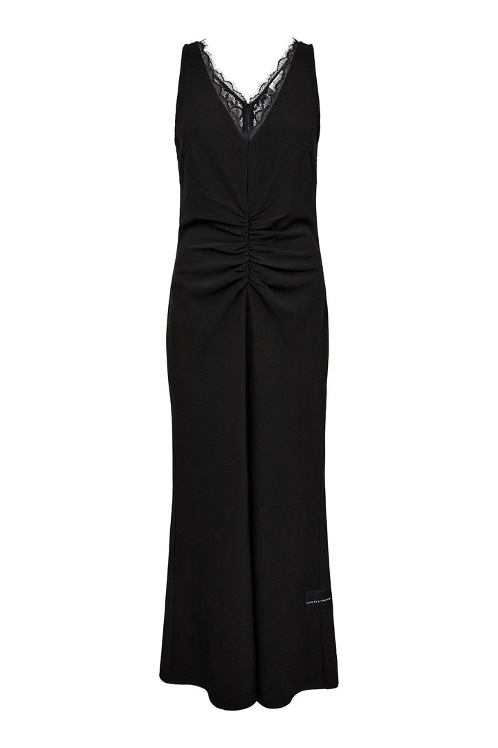 Haute L'Amitié - Satari Lace Gather Dress HL10743 - Black Kjoler 