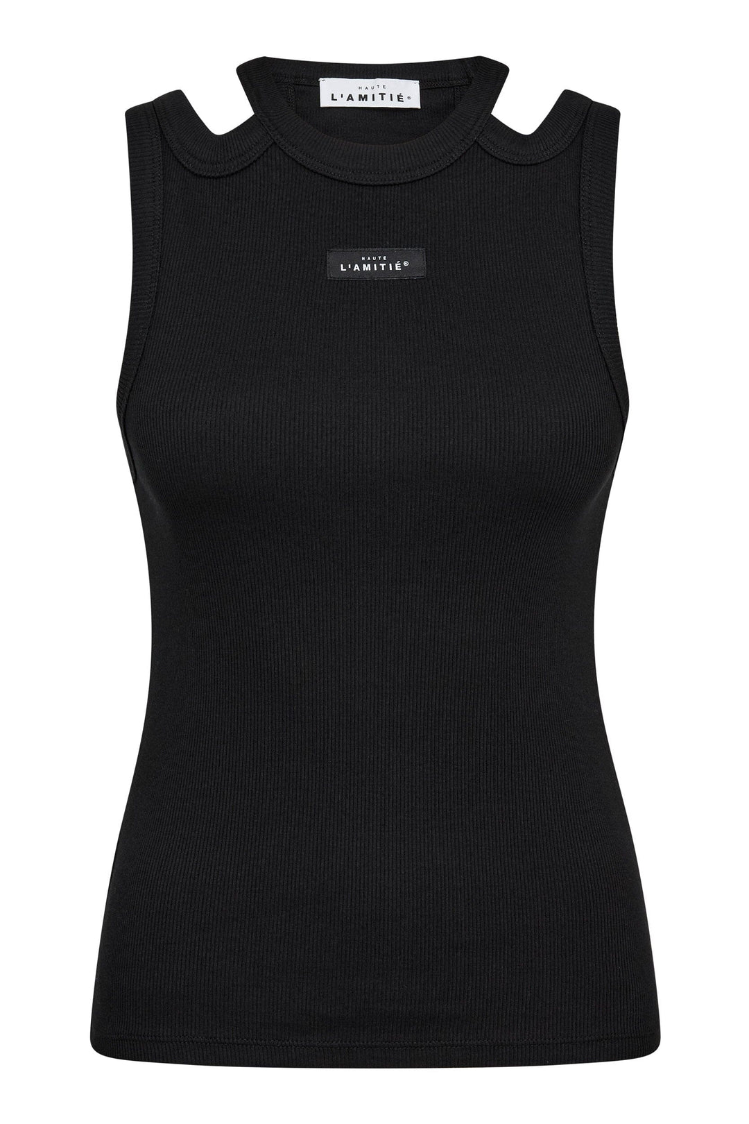 Haute L'Amitié - Sema Open Shoulder Tank Top HL10657 - Black Toppe 