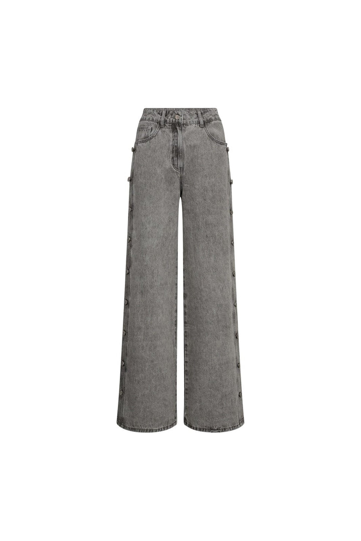 Haute L'Amitié - Side Panel Button Tall Jeans HL10329 - Light Grey