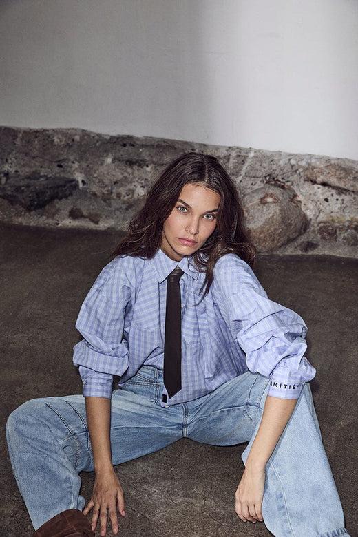 Haute L'Amitié - Sophie Check Shirt HL10746 - Pale Blue Skjorter 