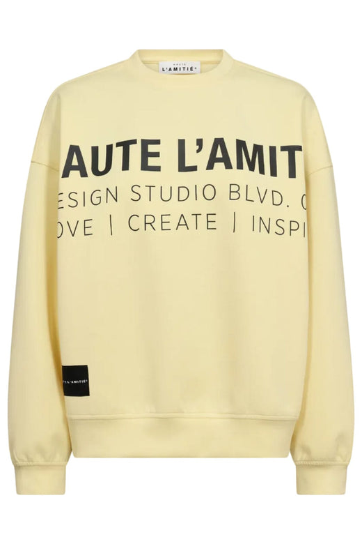 Haute L'Amitié - Studio Logo Sweat HL10446 - Pale Yellow Sweatshirts 
