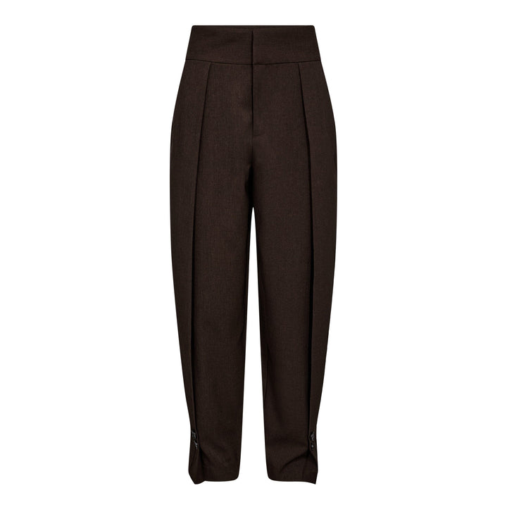Haute L'Amitié - Zeppe Pleat Pant HL10789 - Mocca Melange Bukser 
