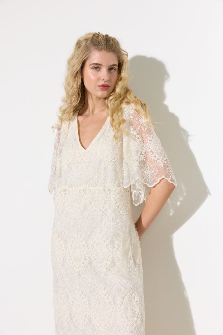 Hunkøn - Lulu Lace Dress 26312 - Cream Lace Kjoler 