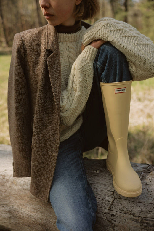 Hunter - Downpour Tall Boot Hfru0001251ya - Pale Yellow Gummistøvler 