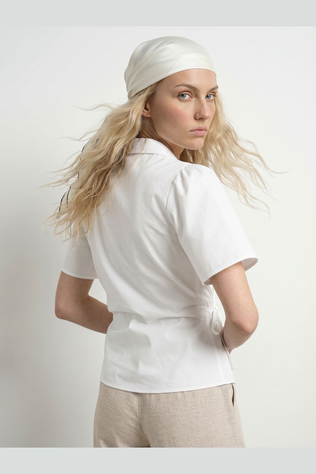Hypedrop - Hdarlena Ss Wrap Shirt 32001132 - 5242287 - White