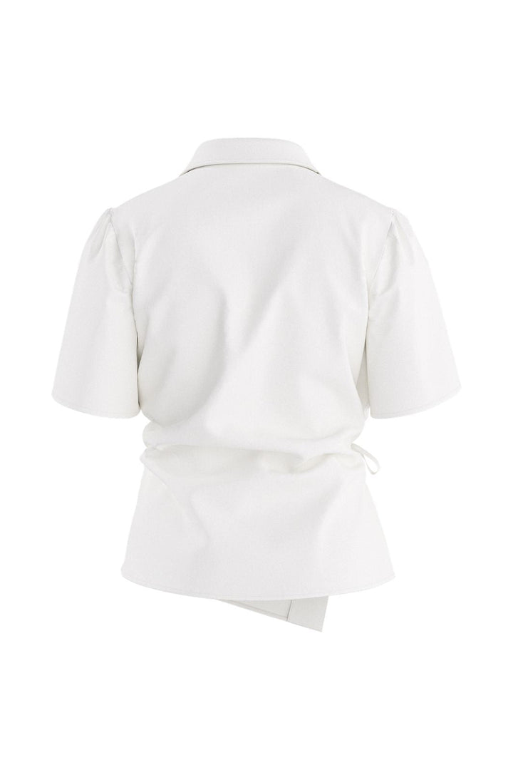 Hypedrop - Hdarlena Ss Wrap Shirt 32001132 - 5242287 - White