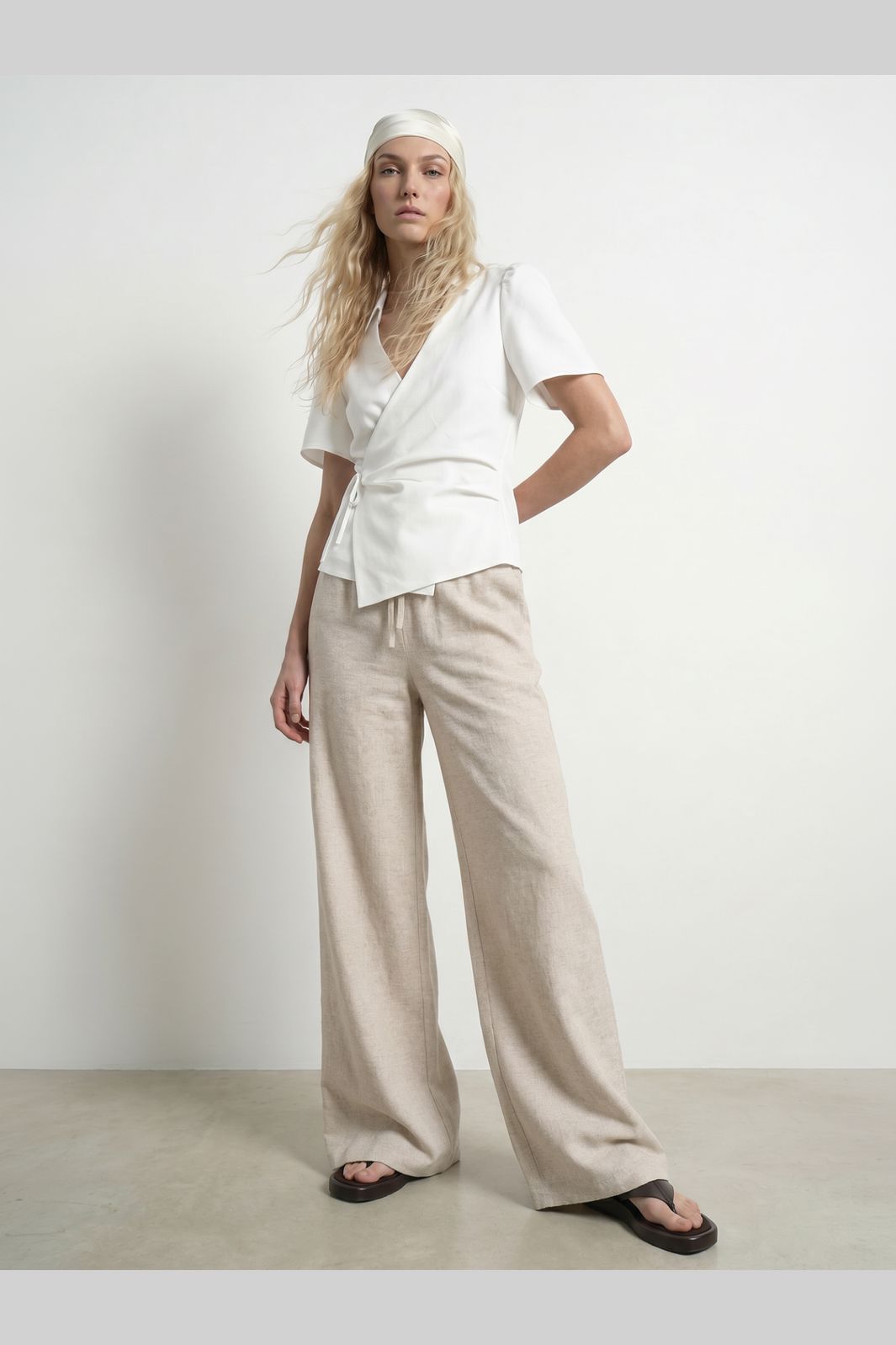 Hypedrop - Hdarlena Ss Wrap Shirt 32001132 - 5242287 - White
