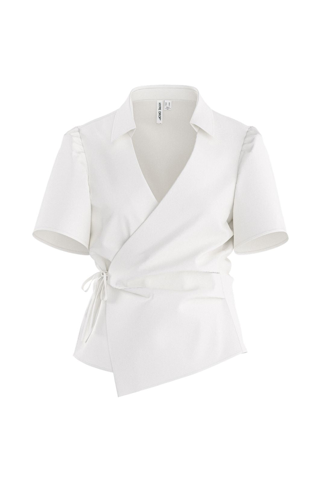 Hypedrop - Hdarlena Ss Wrap Shirt 32001132 - 5242287 - White