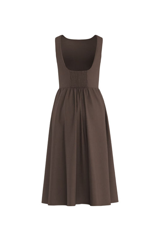 Hypedrop - Hdbakira Sl Boatneck Midi Dress 32001145 - 5242674 - Chocolate Brown